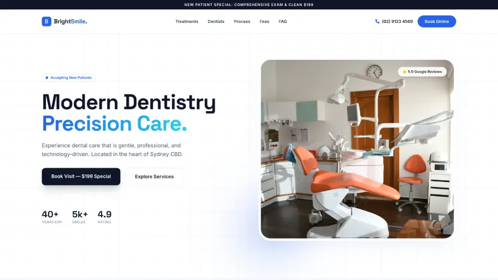 dental web design